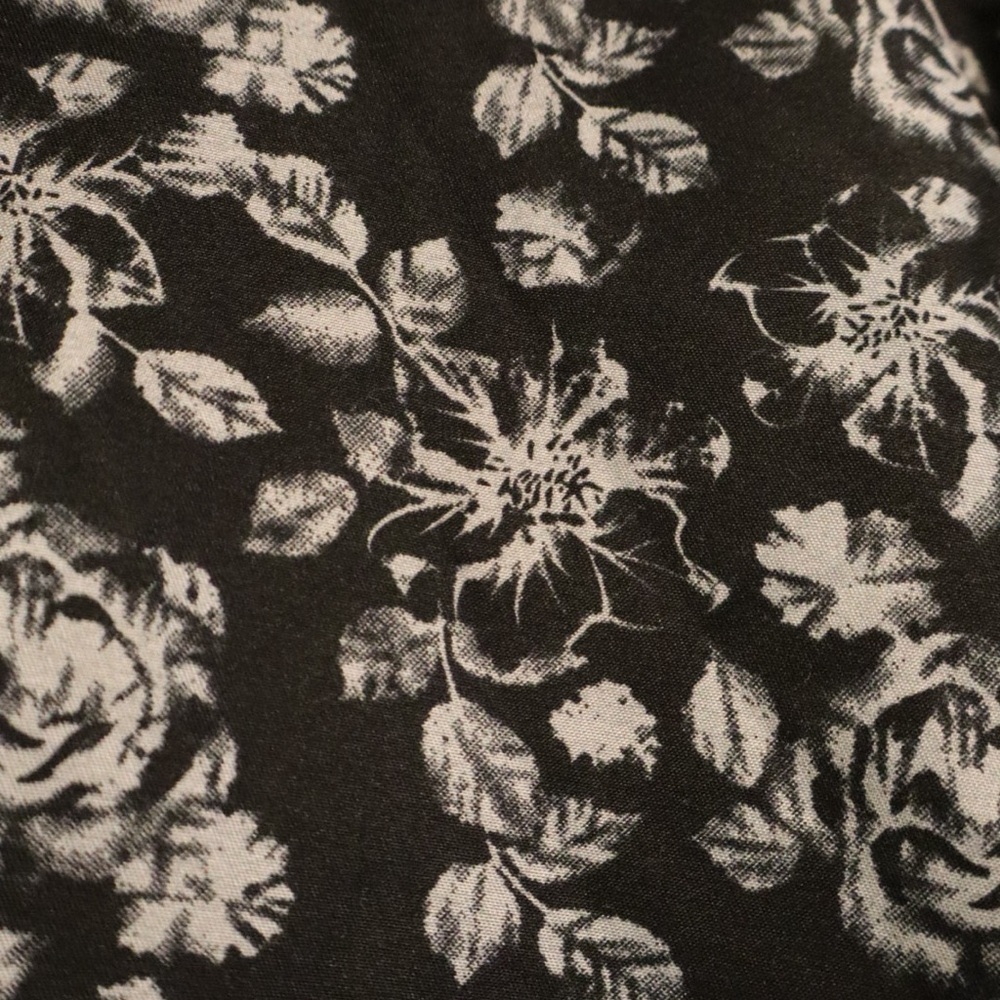 Silver Stone Modern Fit Long Sleeve Floral Shirt – Black & White - Picture 4 of 4